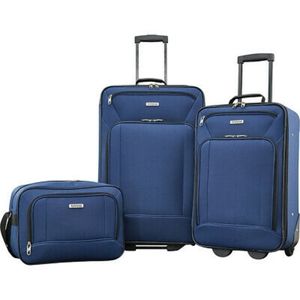 American Tourist Blue 3 Piece Luggage Set